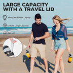 Portable Blender, Anti-Jamming 300 Watt for Shakes and Smoothies, 24oz Travel Blender USB Rechargeable, BPA Free Sporty bottle with a Travel Lid. (Black Base Grey Lid) (White Base Yellow Lid)