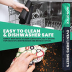 Large Heavy Duty Oven Liner (2 Pack) - 17” x 25” Non-Stick Teflon Reusable Liner for Electric Gas Toaster Ovens Grills - BPA & PFAS Free Kitchen Accessory to Keep Oven Clean