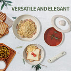 8pcs Ceramic Pots and Pans Set, Non Stick Cookware Set, Detachable Handle Cookware, Induction Kitchen Cooking Set with Removable Handle,Oven Safe, Induction Fast, Stackable Cookware Set