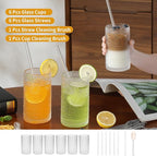 Large Vintage Hobnail Drinking Glasses Set of 6, 16oz Clear Highball Glasses Cups, Kitchen Water Glasses Cup, for Cocktail, Juice, Whiskey, Milk and Various Mixed Drinks