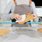 Vtopmart 5 Pack 35oz Glass Containers with Bamboo Lids, Meal Prep Food Storage Containers, BPA Free, Microwave & Dishwasher Safe