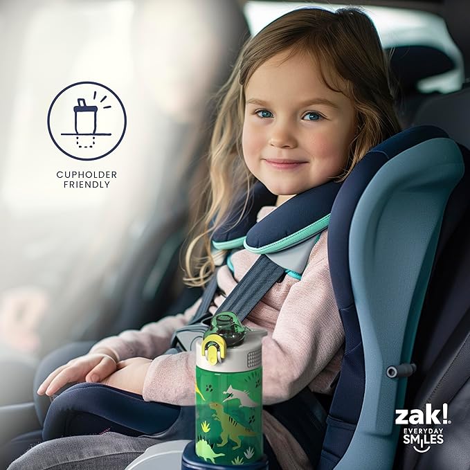 Zak Designs Sage Barbie Water Bottle For School or Travel, 16oz Durable Plastic Water Bottle With Straw, Handle, and Leak-Proof, Pop-Up Spout Cover (Barbie)