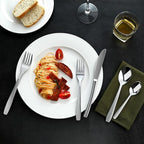 40 Piece Silverware Set,Stainless Steel Flatware Set for 8,18/0 Rust-Proof Cutlery Set with Forks & Spoons,Mirror Polished Dishwasher Safe - Heavy Duty Tableware for Home & Dining