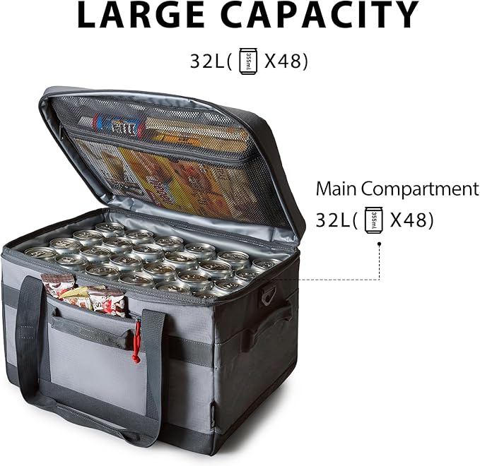 TOURIT Cooler Bag 48/60 Cans Insulated Soft Cooler Large Collapsible Cooler Bag 32/40L Lunch Coolers for Picnic, Beach, Work, Trip