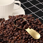 1 Gold Measuring Spoons (15 Ml) and 1 Tablespoons (30 Ml) Coffee Scoop for Ground Coffees, Stainless Steel Coffee Spoons Set Short Handle Tablespoon Measuring Spoon for Milk Tea Sugar Protein Brewin