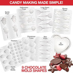 Dual Electric Chocolate Melting Pot Set - XMAS Candy Bar Making or Fondue Fountain Kit w/ 30 Bonus Accessories - Dip, Drizzle & Decorate Strawberries, Marshmallows - Holiday Party Appetizers Desserts