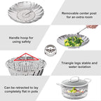 Steamer Basket, Stainless Steel Vegetable Steam Baskets for Steaming Cooking Expandable to Fit Various Size Pot (5.5" to 9.3")