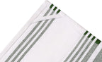 Urban Villa Kitchen Towels (20x30 Inches 6 Pack) Extra Large Premium Dish Towels for Kitchen Green & White Dish Cloths Highly Absorbent 100% Cotton Kitchen Hand Towels with Hanging Loop Tea Towels