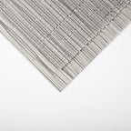 Sliver Placemats Set of 8 - Easy Clean Modern Durable Washable Vinyl Place Mats - Heat Resistant Placemats for Kitchen Table - PVC Table Mats for Dining Table (Sliver, 8)