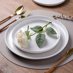 AmorArc Ceramic Dinnerware Sets with Pasta Bowls for 4, Handpainted Plates and Bowls Set with Rustic Terracotta Underside, Scratch Resistant Dishes Set, Dishwasher & Microwave Safe, 16 Pcs