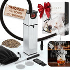 Cocktail Smoker Kit - Indoor Drink & Food Infuser with Wood Chips | Old Fashioned Whiskey Bourbon Smoker Gift
