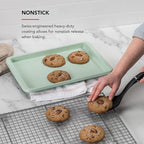 KitchenAid 9x13in Nonstick Aluminized Steel Baking Sheet, Pistachio