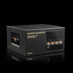 LIITON Mount Everest Heavy Crystal Whiskey Glasses Gift Set of 4, Thick Freezable Bourbon Glass 1lb Each, Premium Whiskey Gifts for Men, Frozen Crystal Chills Cocktails, 10 oz