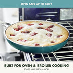 GreenPan Nova 10” Frying Pan Skillet and 4.37QT Sauté Pan with Lid, Oprah’s Favorite Things 2024, PFAS-Free Ceramic Nonstick, Induction Suitable, Sear, Fry, Broil, Dishwasher & Oven Safe, Deep Teal