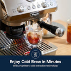 De'Longhi La Specialista Arte Evo Espresso Machine - Compact Cold Brew Coffee Maker with Grinder, Milk Steam Wand/Frother & Tamping Tools - Home Barista Kit for Lattes, Cappuccinos, Iced Coffee