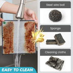 24 PCS Non Scratch Wire Dishcloth, Cleans Fast Without Scratching, Stands Up to Stuck-on Grime, Multi-Surface Safe, Wire Dishwashing Rag Cleaning Power for Everyday Jobs 7.87“ x 7.87”