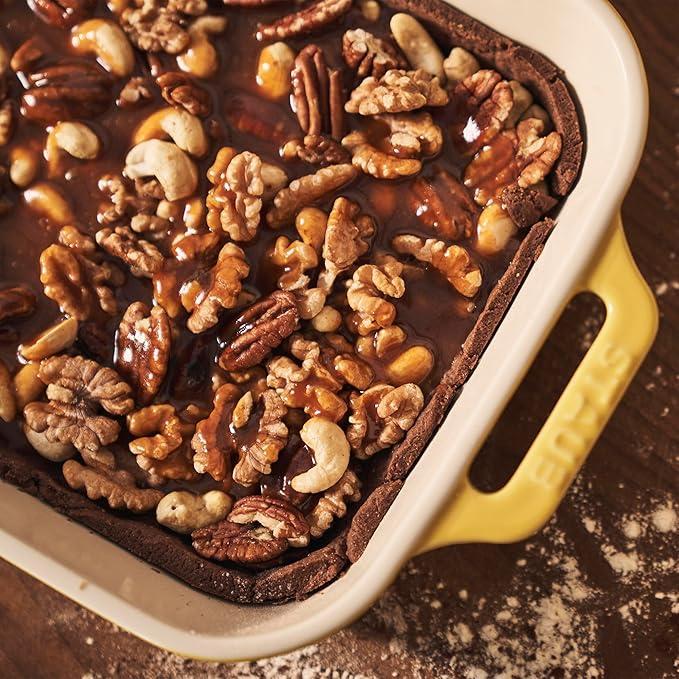 STAUB Ceramic Rectangular Baking Dish Set, Casserole Dish, 2-Piece, Citron