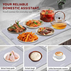 Food Warming Mat WochiTV Electric Warming Tray with 6 Level Temperature Control and 6 Hours Timer Extra Large Food Warmer Perfect for Parties Gatherings Buffet (Gray)