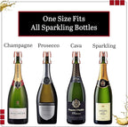 Millefiori Glass Champagne Stopper – With an Airtight Seal Protects Sparkling Wine, Prosecco, and Cava CO2 & Taste – Hanging Box for Champagne Gifts by Evan James Designs, Dark Green