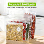 Vacuum Sealer Bags for Food, BPA-Free Food Storage Bags, Freezer, Microwave – Odor-Resistant, Leak-Proof – Compatible with Auletor Mason Jar Vacuum Sealers (10PCS)