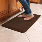 GelPro Anti-Fatigue Designer Comfort Kitchen Floor Mat, 20x32”, Leather Grain Truffle Stain Resistant Surface with 3/4” Thick Ergo-Foam Core for Health and Wellness