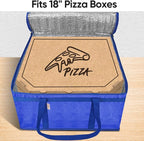 BALEINE 2Pk Insulated Reusable Grocery Bags, Collapsible Cooler Bag for Groceries, Heavy Duty Large Insulated Bag (19.5''x19.5''x11.5'', Midnight Blue)