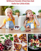 Cherry Pitter Tool, Multiple Fruit Remover, Mint Green, Kitchen Gadget for Cake Making and Fruit Salads