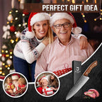 DRAGON RIOT Damascus Chef's Knife 7 inch, Japanese Kitchen Knife with VG10 Steel Core, Ultra Sharp Forged Professional Chef Knife With Full Tang Handle, Premium Gift Box