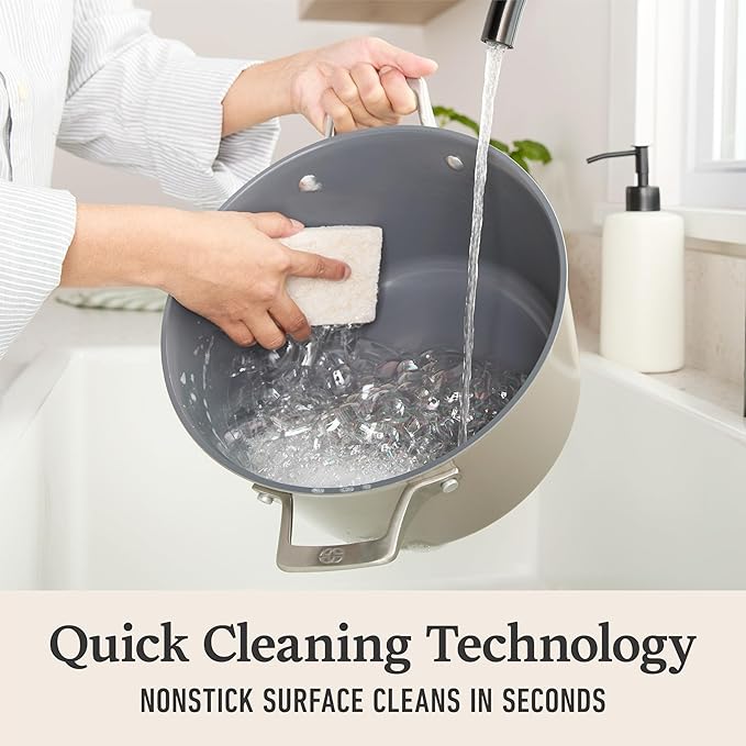 Calphalon® Premier Ceramic Nonstick 7-Qt. Dutch Oven with Lid, Mushroom Grey