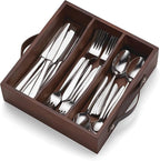 Oneida Mooncrest 30Pc Flatware Set + Caddy, Metallic, 30 Count