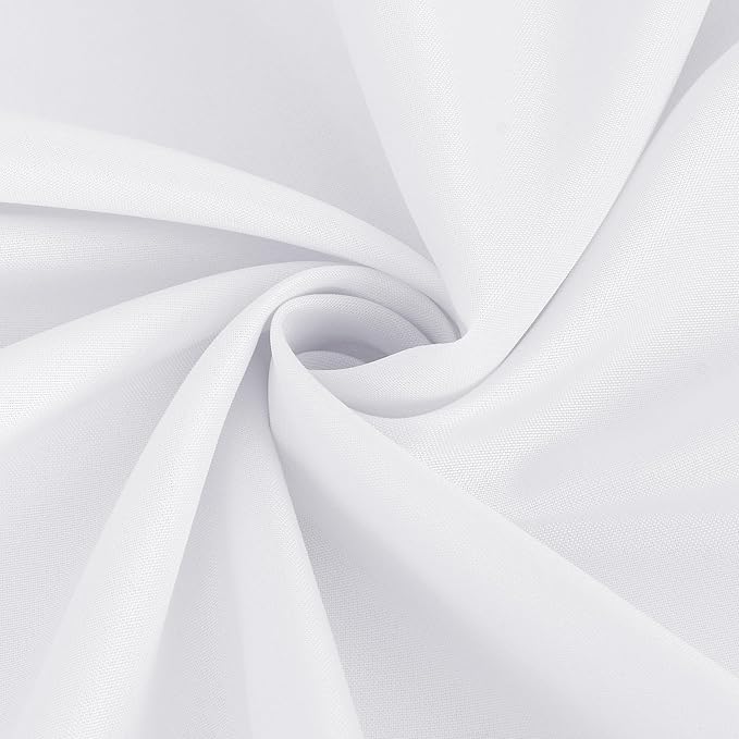 Fitable 6 Pack White Round Tablecloths - 120 Inches in Diameter - Stain Resistant and Washable Table Clothes, Polyester Fabric Table Covers for Wedding, Party, Banquet, Formal Events