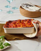 Caraway Nonstick 9” x 6.5” Small Rectangle Baking Pan Duo – Non-Toxic, PTFE & PFOA Free – Aluminized Steel Core – Deep Ceramic Baking Pan for Casseroles, Lasagna & More - Gray