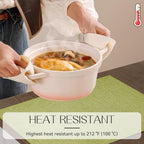 Romanstile Cloth Placemats Set of 4-12 x 18 Inch, Heat Resistant Double Layered Thickened Burlap Place Mats, Washable Faux Linen Farmhouse Table Mats for Kitchen/Dining/Party/Outdoor, Green