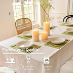 Home Brilliant Green Placemats Set of 4 Washable Place Mats Linen Placemats Heat Resistant Table Mats for Wooden Table Indoor Outdoor Decor, Lime Green