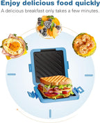 Blue Microwave Sandwich Grill and Toastie Maker, Microwave Toaster, Sandwich Maker, Panini Maker, Dishwasher Safe,NO Electricity,Wireless,Time Saving,Fast,Toastie Safe in Microwave Oven