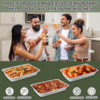 INFINITY EL Disposable Aluminum Foil Pans 10 Pack | Full Size Shallow 20.5" x 12.5" x 2" Heavy Duty Foil Pan | Aluminum Baking Pans for Roasting Turkey, Lasagna, Thanksgiving, Christmas, Parties