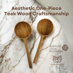 Wooden Coffee Spoon, Handmade Teak Wood Scoop for Ground Coffee, Beans and Tea 1 Tablespoon for Jars and Containers (1 Piece)