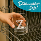 Monogrammed Gifts for Men - 4PC 11 Oz Custom Whiskey Glasses (Z-Monogram) - Engraved Whiskey Glasses - Personalized Whiskey Glasses - Unique Bourbon Glasses - Personalized Glass Gifts for Dad