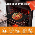 UBeesize 2 Pack Thickened Oven Liners for Bottom of Oven BPA & PFOA Free, Reusable 16x24 Inch Heavy Duty Non Stick Teflon Oven Mats, Fit Electric Gas Toaster Convection Microwave Ovens Grills