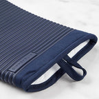 KITCHENAID Ribbed Soft Silicone Oven Mitt 2-Pack Set, 7.5"x13", Ink Blue
