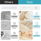 Vtopmart 8 Pack Drawer Dividers for Clothes, 4" High 10.2"-16.6" Adjustable Expandable Dresser Drawer Organizer, Clear Plastic Separators for Dresser, Baby Clothing, Underwear, Cosmetic, Toiletries