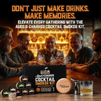Whiskey Smoker Kit with Torch & 8 Flavors Wood Chips - Old Fashioned Smoker Kit - Bourbon Gifts for Men, Cocktail Smoker kit - USA Oak Smoke Lid (No Butane)