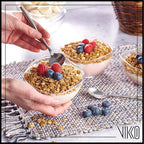 Dessert Bowls - Set of 6 Small Glass Ice Cream Bowls, 10 Oz Each - Microwave & Dishwasher Safe