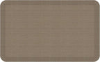 NewLife by GelPro Anti-Fatigue Designer Comfort Kitchen Floor Mat, 20"x32", Grasscloth Pecan Stain Resistant Surface with 3/4” Thick Ergo-Foam Core for Health and Wellness