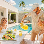 SMIRLY 64 oz Mason Jar Pitcher,Glass Pitcher with Wide Mouth,Water Jug with Double Leak Proof Lid for Iced Coffee,Hot Water,Breast Milk