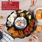 2 in 1 Electric S’mores Maker & Fondue Pot, Tabletop Indoor Smores kit with 4 Roasting Forks, 4 Detachable Trays & 1 Flameless Temperature-controlled Heater, Movie Night Supplies & Housewarming Gifts