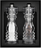 Cole & Mason London Refillable Spice Mill - Kitchen & Home Accessory - Salt & Pepper Grinder Set - Salt Mill with Ceramic Mechanism - Pepper Mill with Carbon Steel Mechanism - 7", Acrylic