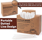 Coffee Stirrers 1000pcs Individually Wrapped Coffee Stirrers Wood - 5.5 Inch Disposable Wooden Stir Sticks for Coffee, Cocktail and Hot Drinks