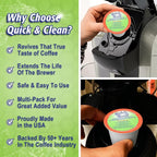 Quick & Clean [6-Pack] Keurig Cleaning Pods - K Cup Cleaner Pod For Keurig - 2.0 Coffee Machine Compatible, Removes Stains, Non-Toxic and Eco-Friendly