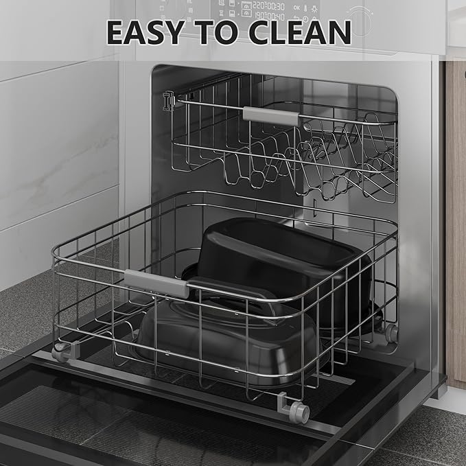 SUNVIVIPRO Roaster Oven 28 Quart, Electric Turkey Roaster with Self-Basting Lid, Removable Pan & Rack, Variable Temp Control, Stainless Steel, Black